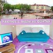  1к квартира на сутки ЦЕНТР ПОЛОЦКА с видом на фонтан и гостиницу Двина